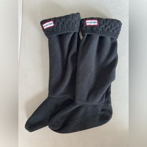 Hunter tall boot socks in black